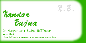 nandor bujna business card